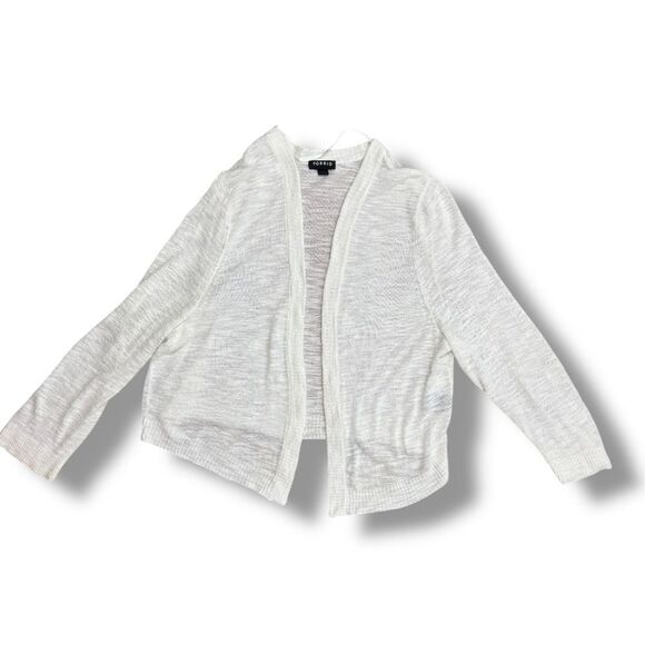 Torrid Cream Cardigan Sweater Lightweight Open-Front Sz 1X - Picture 5 of 10